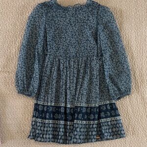 Tahari Blue Patterned Kids Dress
